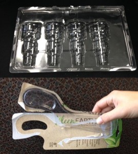 picture of plastic packaging shaped like product it contains